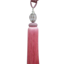 Modern crystal pink curtain tassel tiebacks