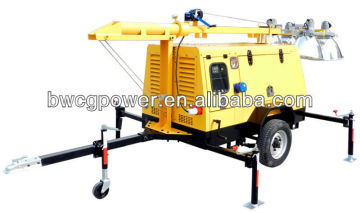 Trailer Outdoor Emergency Lighting Tower Generator Set 5KW