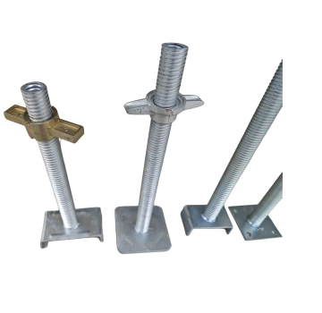 Galvanized Scaffolding Base Jack: Adjustable U-Head Jack for Safety and Stability
