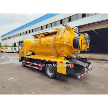 HOWO 4x2 Integrated Tank cleaning suction truck