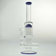 Wholesale Glass Water Pipe for Smoking. Wth Tree Percolator and American Color High Quality Glass Smoking Water Pipe Hot- Sellin