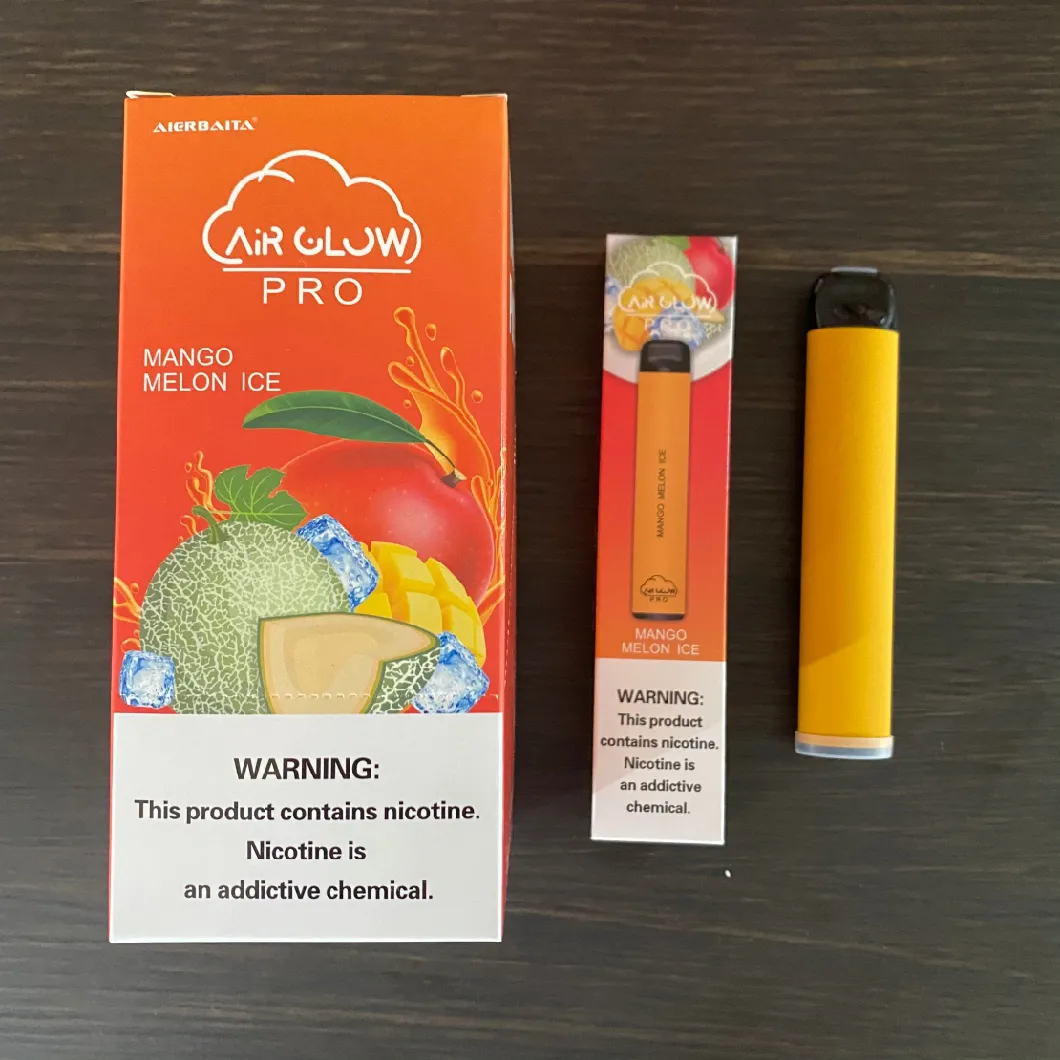 Hot Sale Disposable Vape Pen with Flat Drip Tip and Colorful LED Light