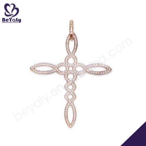 Fine quality rose gold silver cz ankh pendants