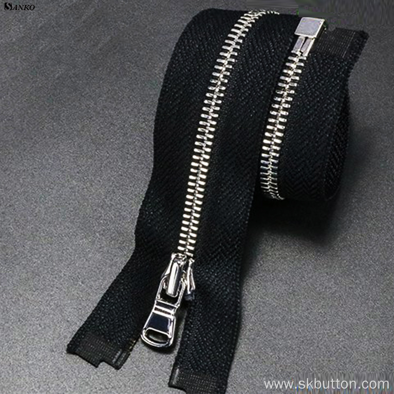 handbag plating color recycle coat metal zipper factory