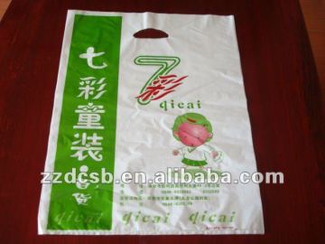 PE plastic punch handle die cut bag