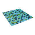 Mixed Blue and Green Molten Glass Pool Tiles