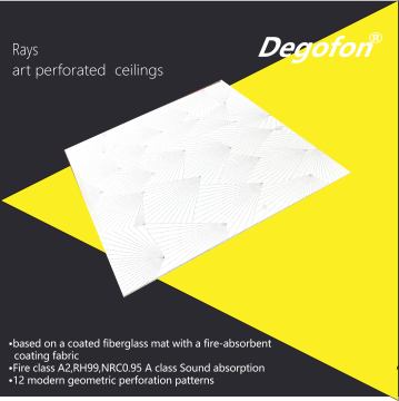 Acoustic painted fiber glass wool stone wool ceiling