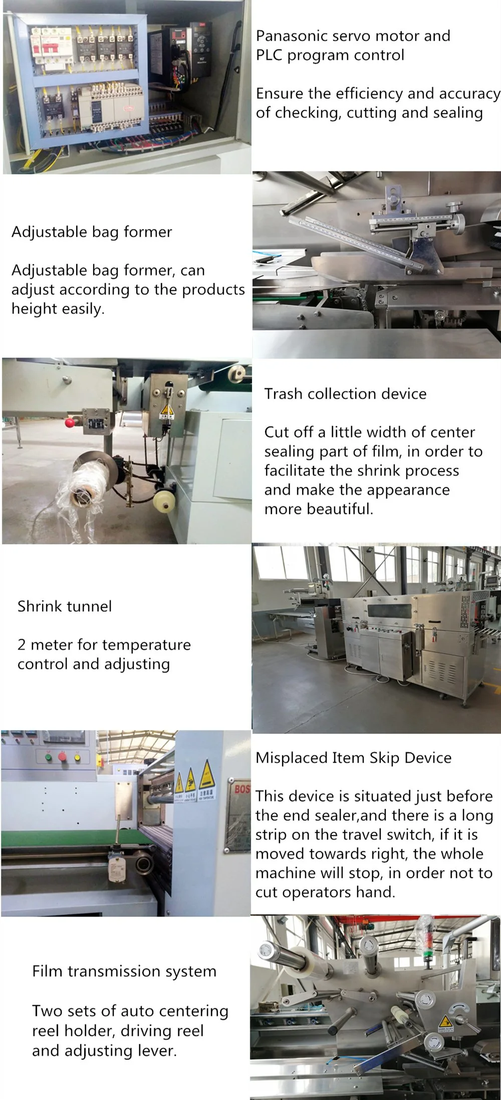 Qingdao Bostar Fresh Fruit Coconut Multi-Function Automatic Horizontal Servo Heat Shrinkable Film Shrink Wrapping Packing Machine with Tunnel