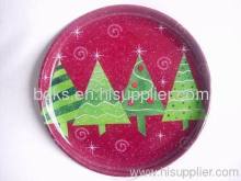 Plastic Christmas Round Plate?