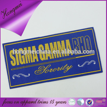 High quality large starched label heat cut name badges