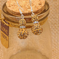 Double perles Boucles d’oreilles de Shamballa boucles d’oreilles strass cristal