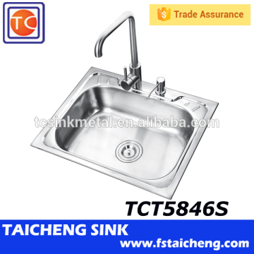 Kitchen Stainless Steel Sink Topmount Single Bowl Sink