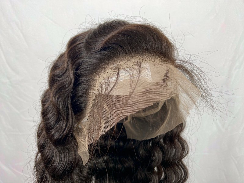 Breathable Cap Synthetic Full Wig Heat Resistant Fiber Natural Hairline For Women
