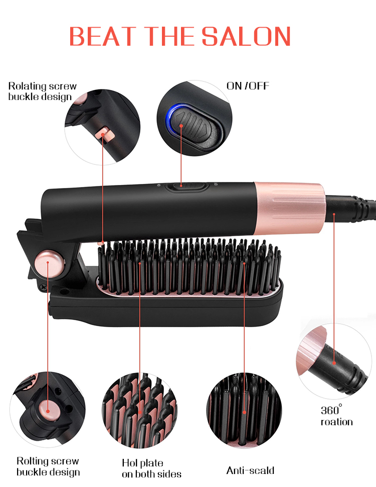 hair straightener brush and dryer