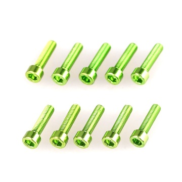 Lightweight M5 colorful 7075 aluminum cap hex screws