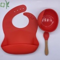 Waterproof 3 Pack Silicone Baby Feeding Bib Sets