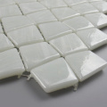 White Glass Mosaic Kite Shape Wall Tile Decoration