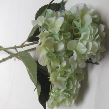 Real touch artificial blue hydrangeas cheap wholesale latex hydrangea flowers