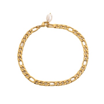 18K Gold and Stainless Steel Anklets for Women's Fashion