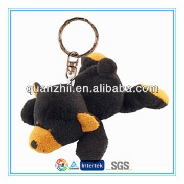 Mini stuffed animal keychains 4" black bear toy