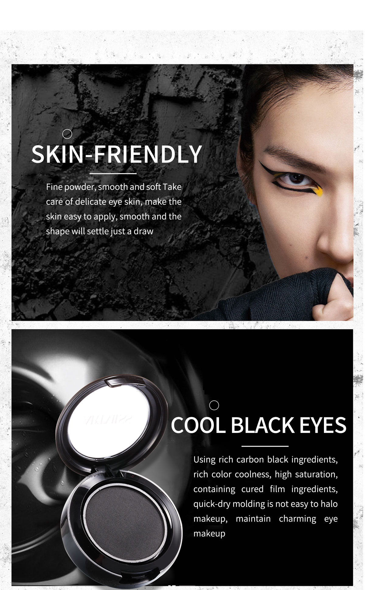 Black Water-Proof Long-Lasting Private Label Eyeliner Powder