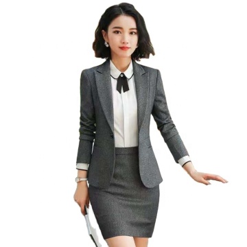 Factory sale Single Button Women Skirt Suit business suit for woman skirt