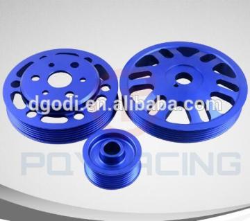 blue anodized aluminum air compressor electric clutch pulley