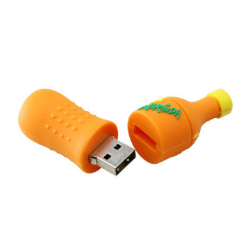 Chiavetta USB a forma di bottiglia in PVC personalizzata
