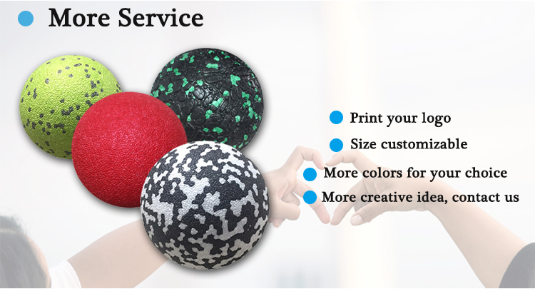 Customize Logo Black Color EPP Material Deep Tissue Yoga Massage Ball