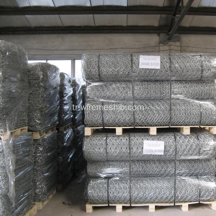 Vinil Kaplı Altıgen Tel Gabion Kutusu