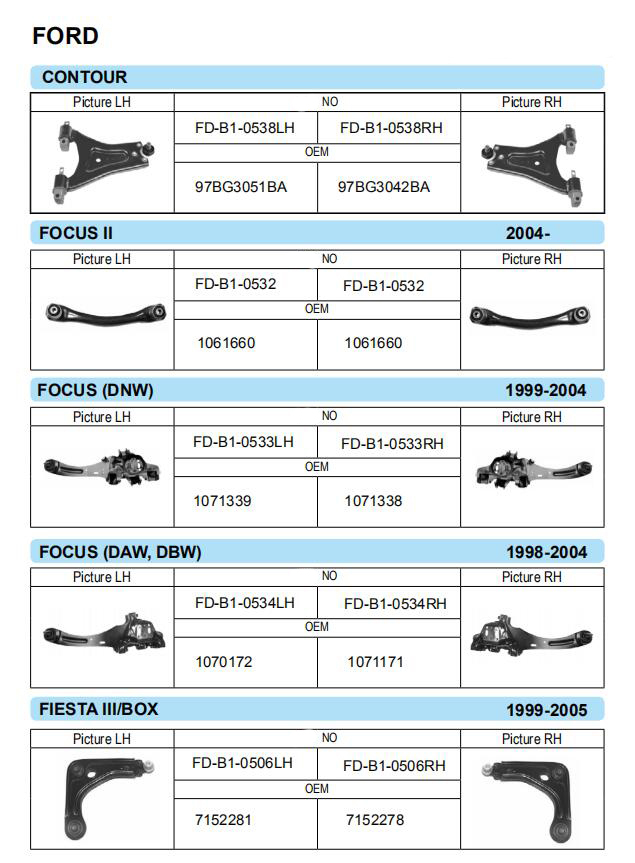 Brake Front Axle Right Upper control arms for ford f150 2004