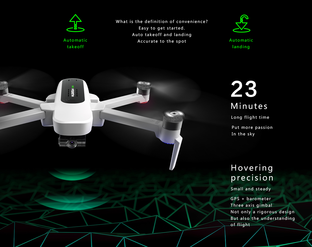 Hubsan H117S Zino with storage bag GPS 5.8G 1KM Foldable Arm FPV with 4K UHD Camera 3-Axis Gimbal RC Drone Quadcopter