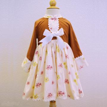 wholesale girls printed boutique autumn dresses