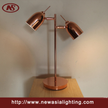 European household decorative two head table lamp