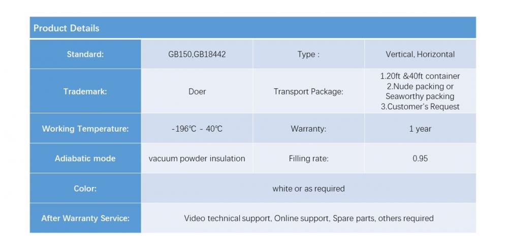 Vacuum tank product details