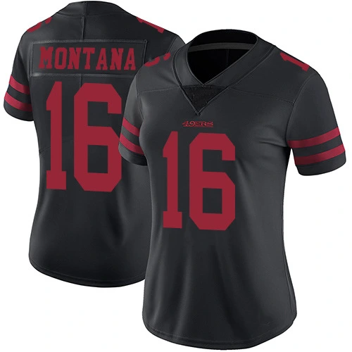 Wholesale Custom Women 49ers Jerseys 16 Montana 80 Rice 85 Kittle American Football Jerseys