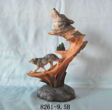 Polyresin Wolf animal figurine