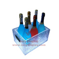 Illuminated mini rectangle champagne ice bucket for bar