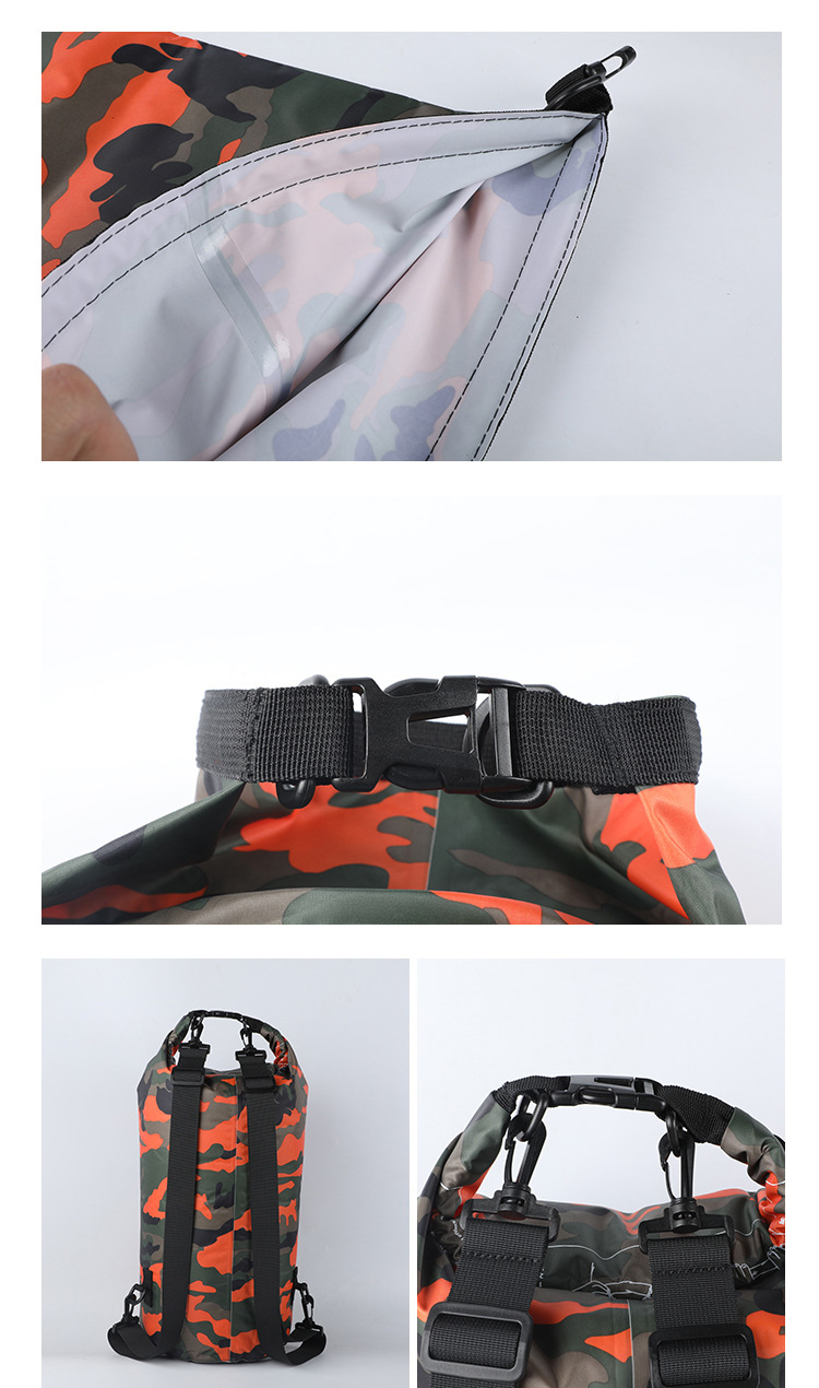 Hot Sale Beach Pvc Waterproof Dry Bag 5L 10L 20L 30L Camo With High Quality