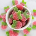 Halal gummy candy with strawberry shape wholesale