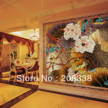 Magnificent Flowers Glass Mosaic Tile Modern Art Wall Mural