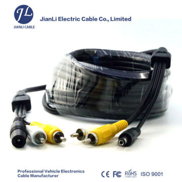 waterproof connector 3 RCA video and audio cable