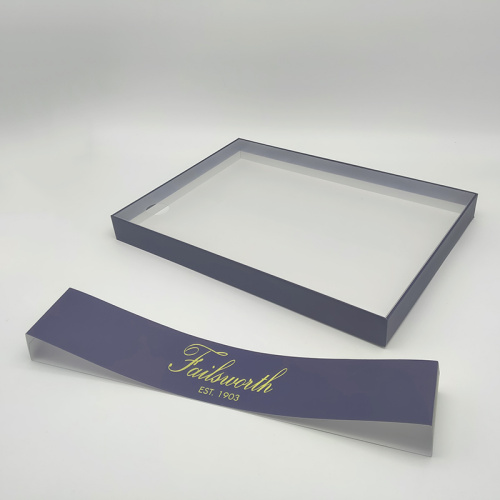 Clear Lid Scarf Apparel Box With Paper Band