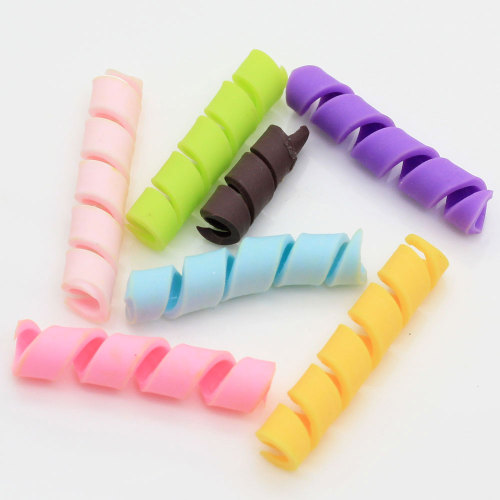 30*6 MM Colorful Polymer Clay Sticks Spring Shape Chocolate Bar For Phone Shell Decoration Handmade Diy Accessories