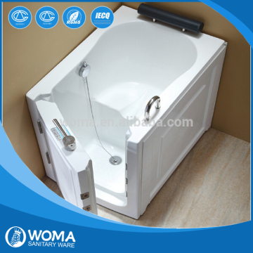 Q376 1m length elderly walk in bathtub with seat,ja-cuzzi bathtub