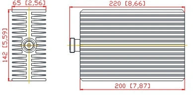 0-3GHz 200W DIN Female RF Dummy Load / Termination Load