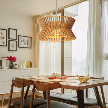 LEDER Adjustable Wooden Pendant Light