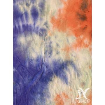 Malha de tecido rayon spandex com tie dye