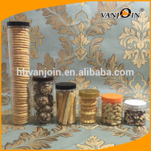 Food grade PET clear 8oz 12oz cookies plastic container/plastic food jar wholesale