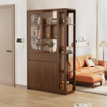 Minimalist Modern Solid Oak Interval Cabinet with Natural Oak Wood Shelves